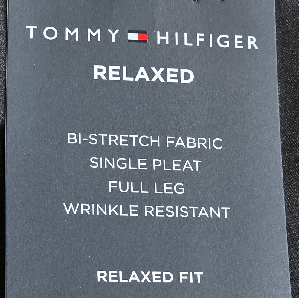 Tommy Hilfiger Mens Dress Pants 34x32 Stretch New Charcoal $95 MRSP Career - Picture 3 of 7